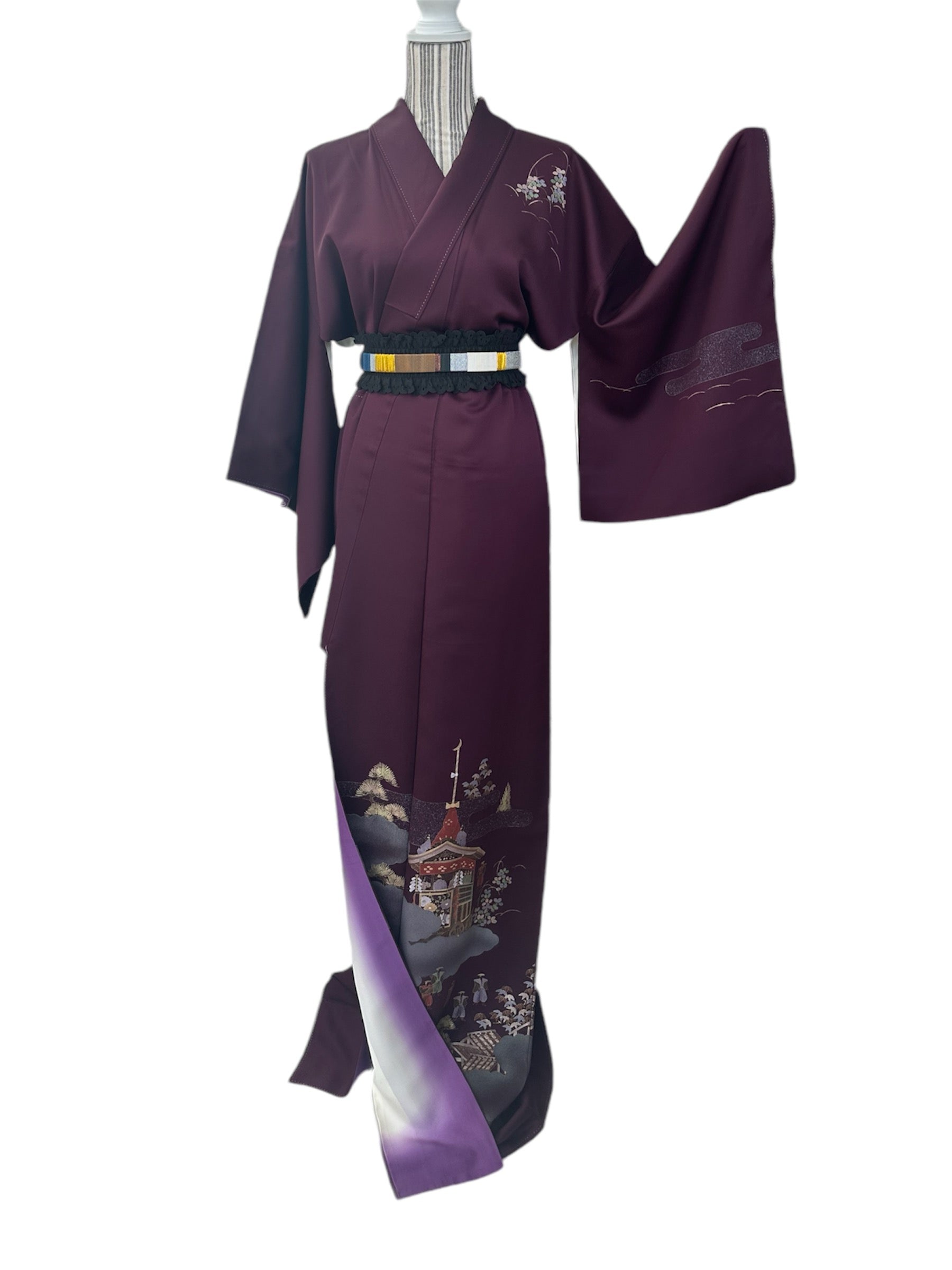 Majestic Murasaki Elegance – Kimono for Life