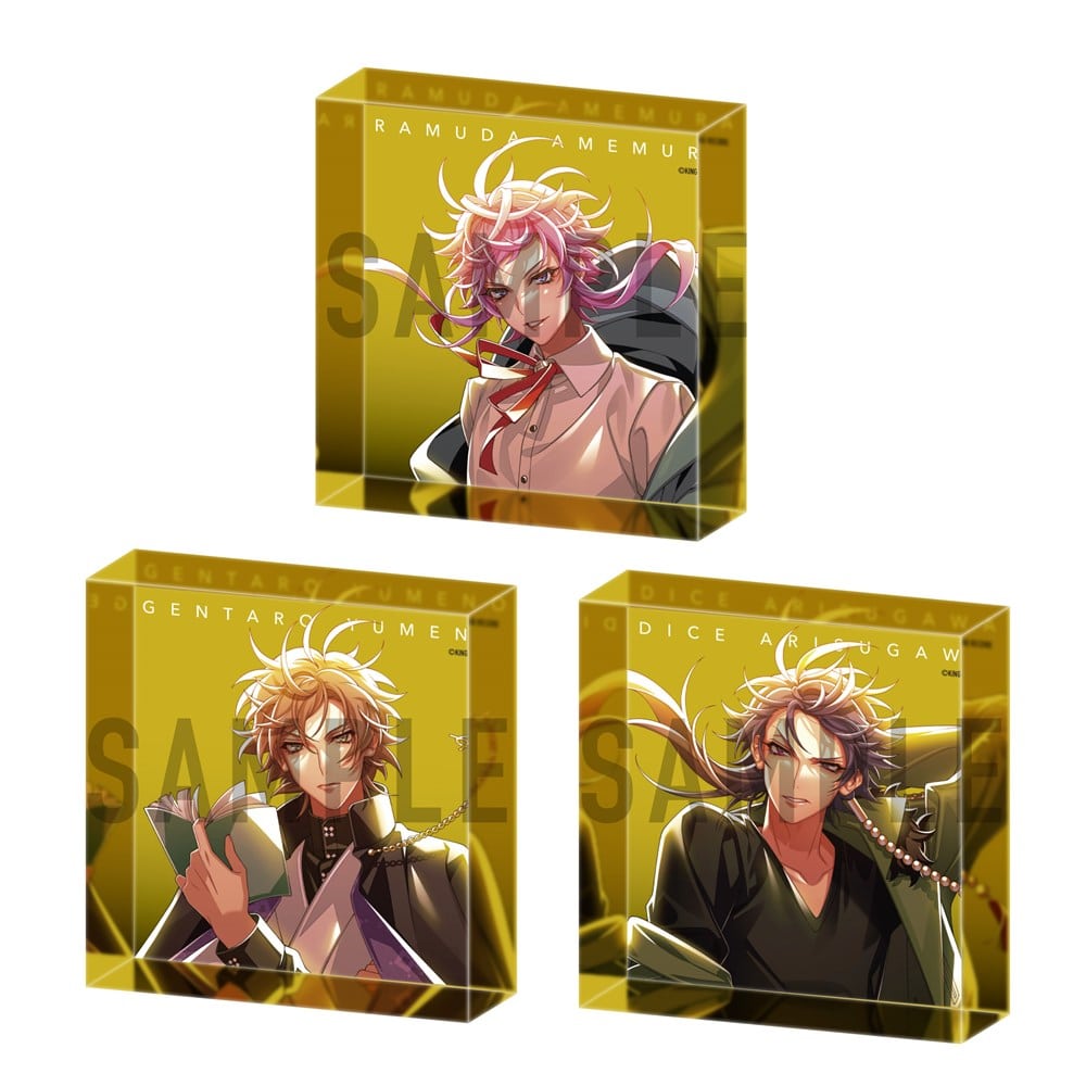 ヒプノシスマイク言の葉党　アクリルブロック&缶バッチセット KING e-SHOP > .言の葉党 ＋アクリルブロック3種セット: 音楽