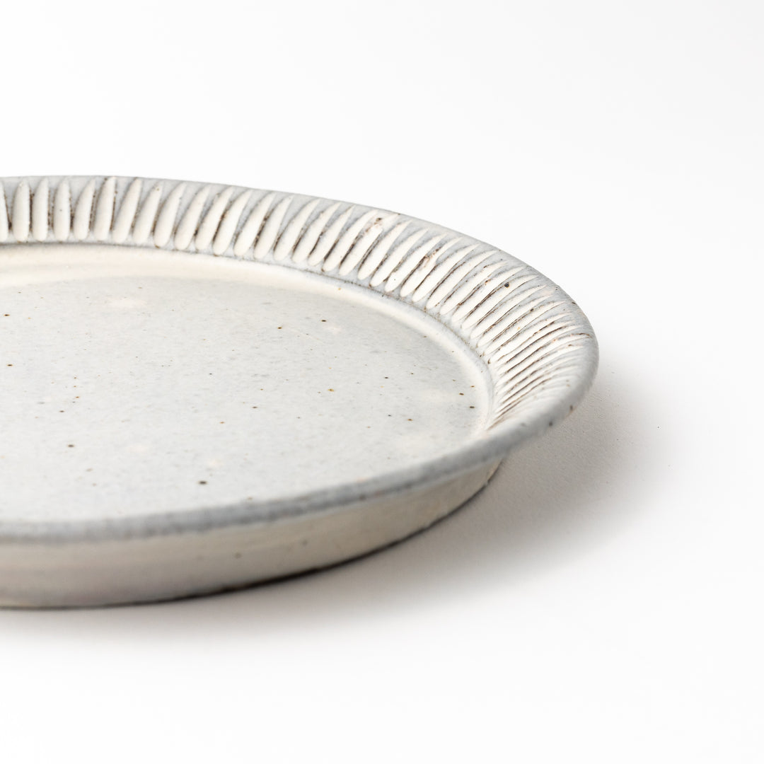 大原拓也］ 7寸リムプレート 鎬粉引 – キゴコチ