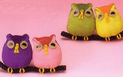 キット・雅びつるし飾り単品・仲良しふくろう |生地 和柄/和布