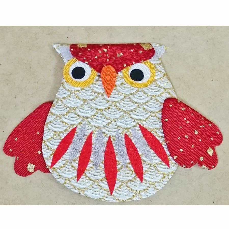 ちりめん手芸キット お細工つりびな「11月ふくろう」 |生地 和柄/和布