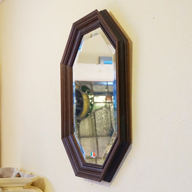 ベストセラー」 イタリア製 八角ミラー 壁掛け アンティーク風 開運 八