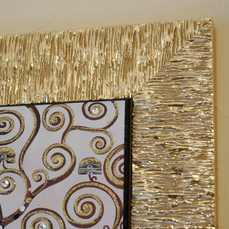 イタリア輸入 グスタフ・クリムト作品 『生命の樹』 ゴールド額縁 前面