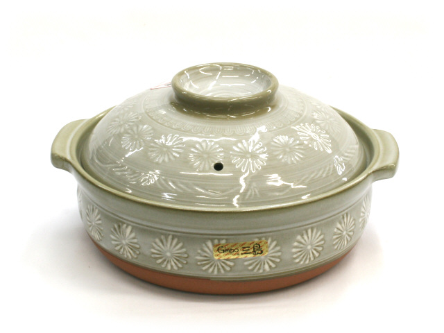 IH対応土鍋 銀峯花三島 8号 の通信販売 - 【萬古焼通販なら キッチン
