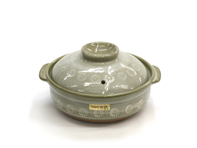 土鍋 銀峯花三島 5.5号深型 の通信販売 - 【萬古焼通販なら キッチン