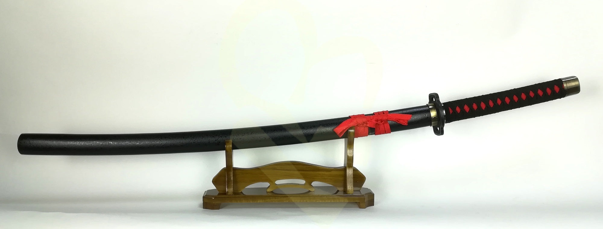 刀掛け 斜め1本掛 高低差あり 1本掛け 1段 刀スタンド 台座付き 無垢材