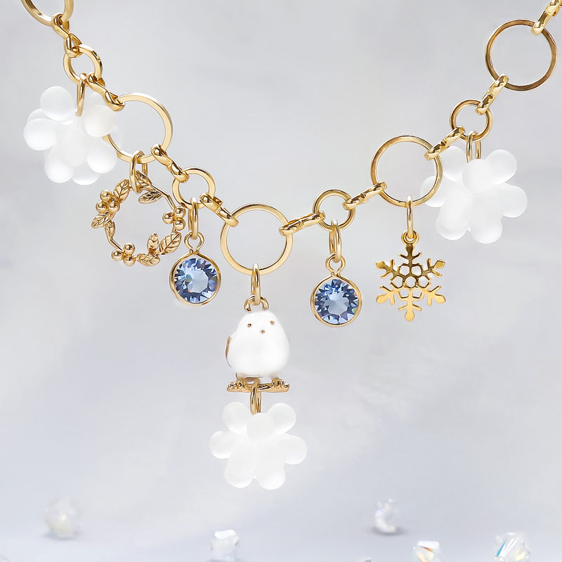 チャーム シマエナガ ホワイトブラウン/G – 貴和製作所オンラインストア