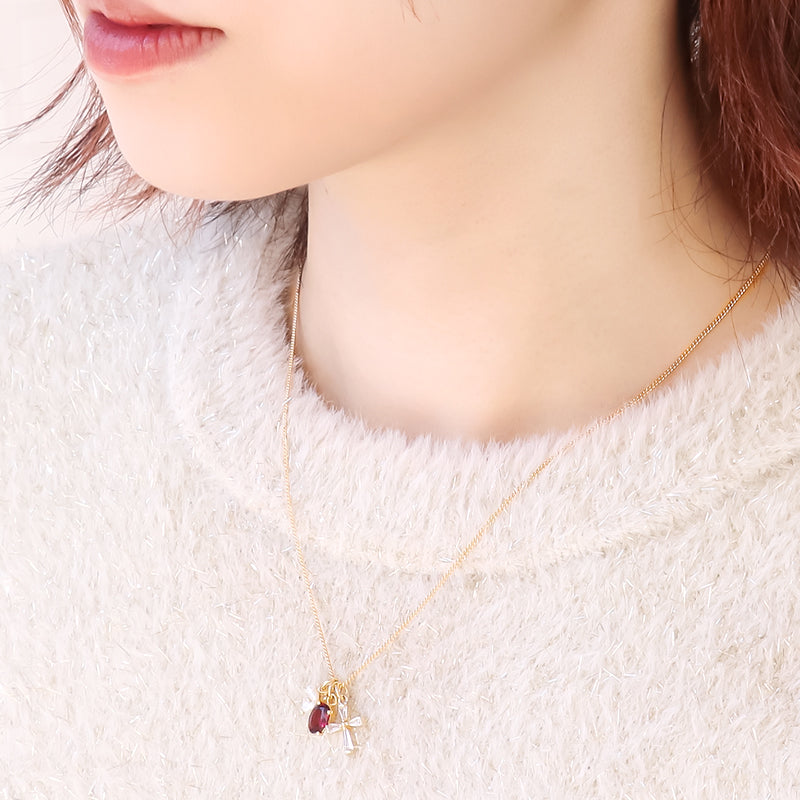 チャーム キュービックジルコニア クロス No.2 ゴールド – 貴和製作所