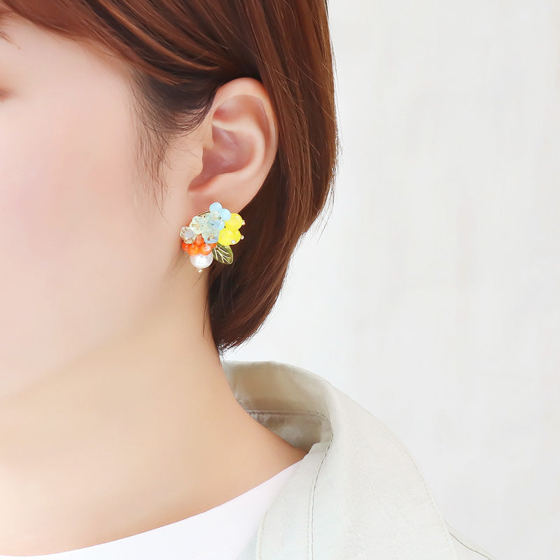 レシピNo.KR1228 チェコビーズの木の実ピアス – 貴和製作所オンライン