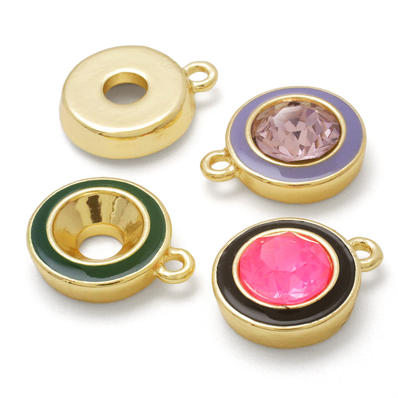 石座チャーム ラウンド エポ 1カン ホワイト/G – 貴和製作所オンライン