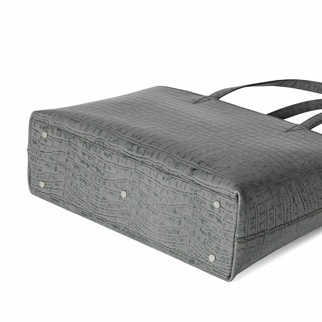 オンライン限定 ワキシングレザー トートバッグ/クロコ型押し