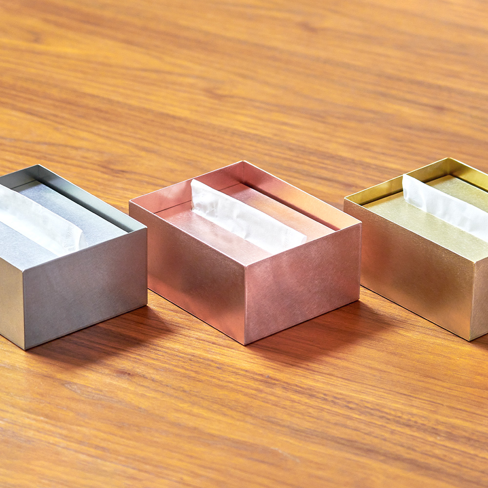 あやせものづくり研究会｜Ori オリ ティッシュケースハーフ ステンレス