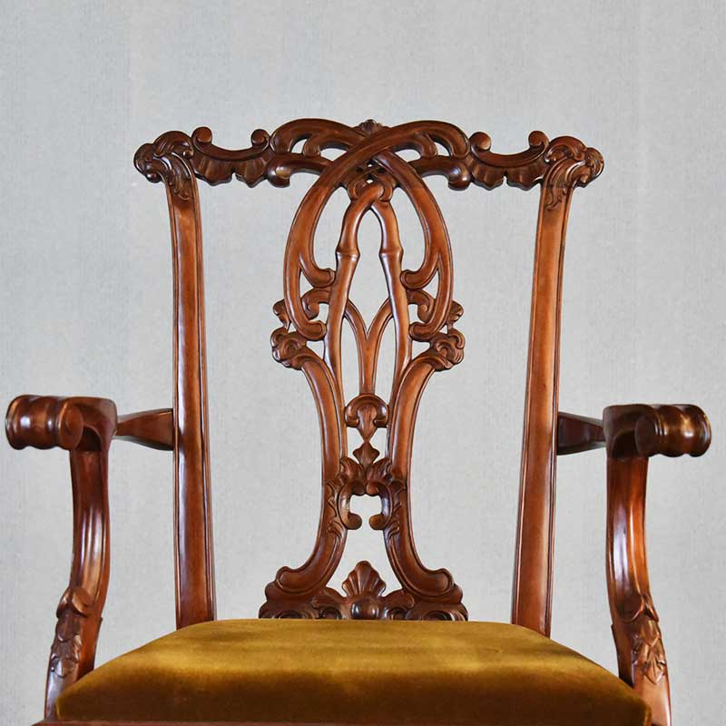 チッペンデールスタイルのアームチェア – 神戸アンティークウェアハウス