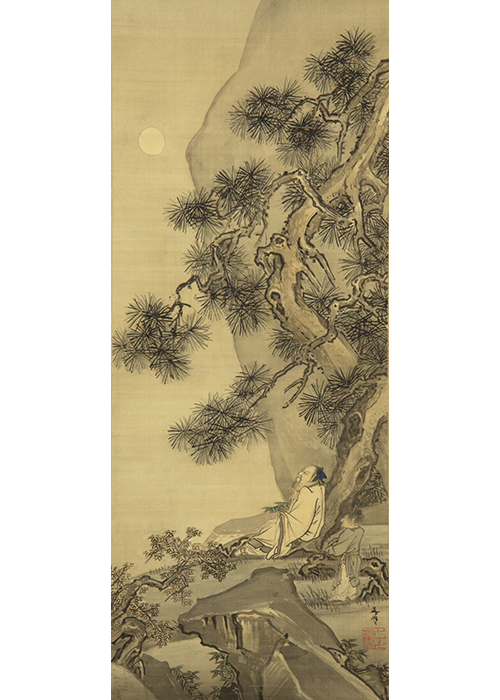 谷文晁 高士観月図 | 古美術瀬戸