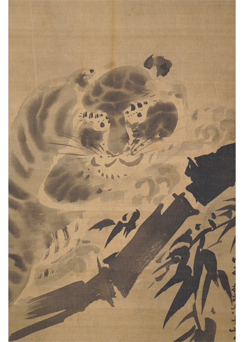 狩野探幽 竹林双虎図 双幅 | 古美術瀬戸