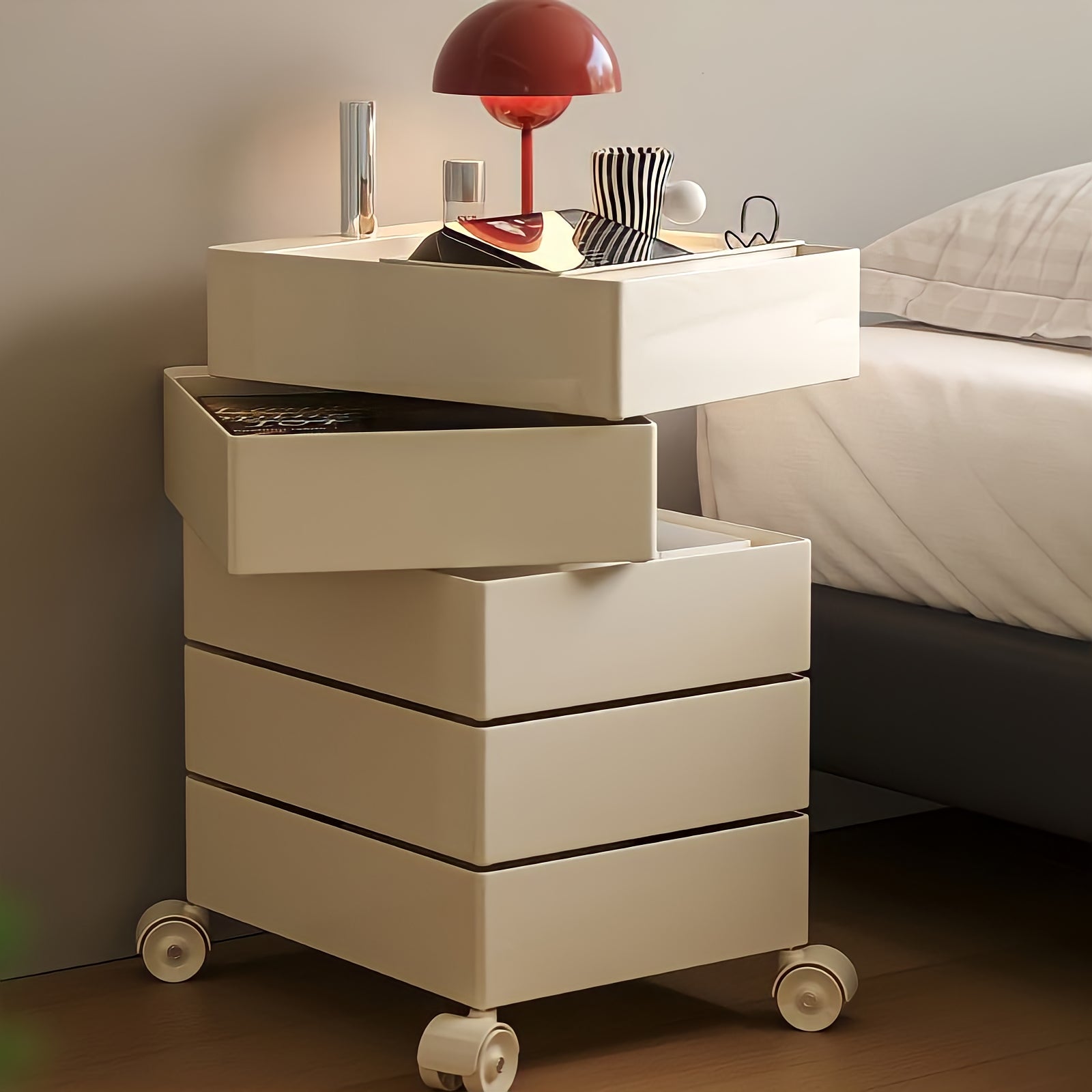 360°回転カラフルコンテナデスクワゴン – kocol