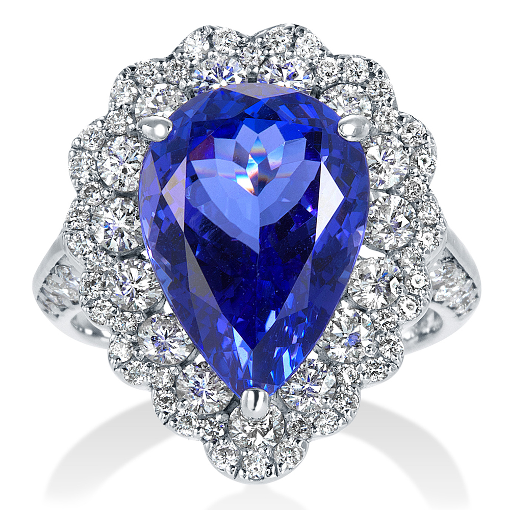 プラチナ タンザナイト ダイヤモンド リング （T 5.56ct D1.34ct