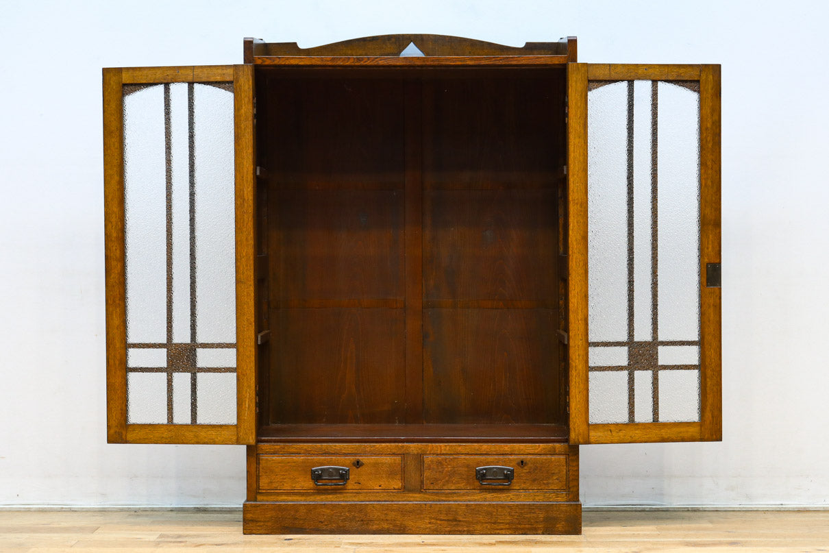 昭和レトロ‼ダイヤガラスが煌めくお洒落な本棚 BB3231 – 古福庵