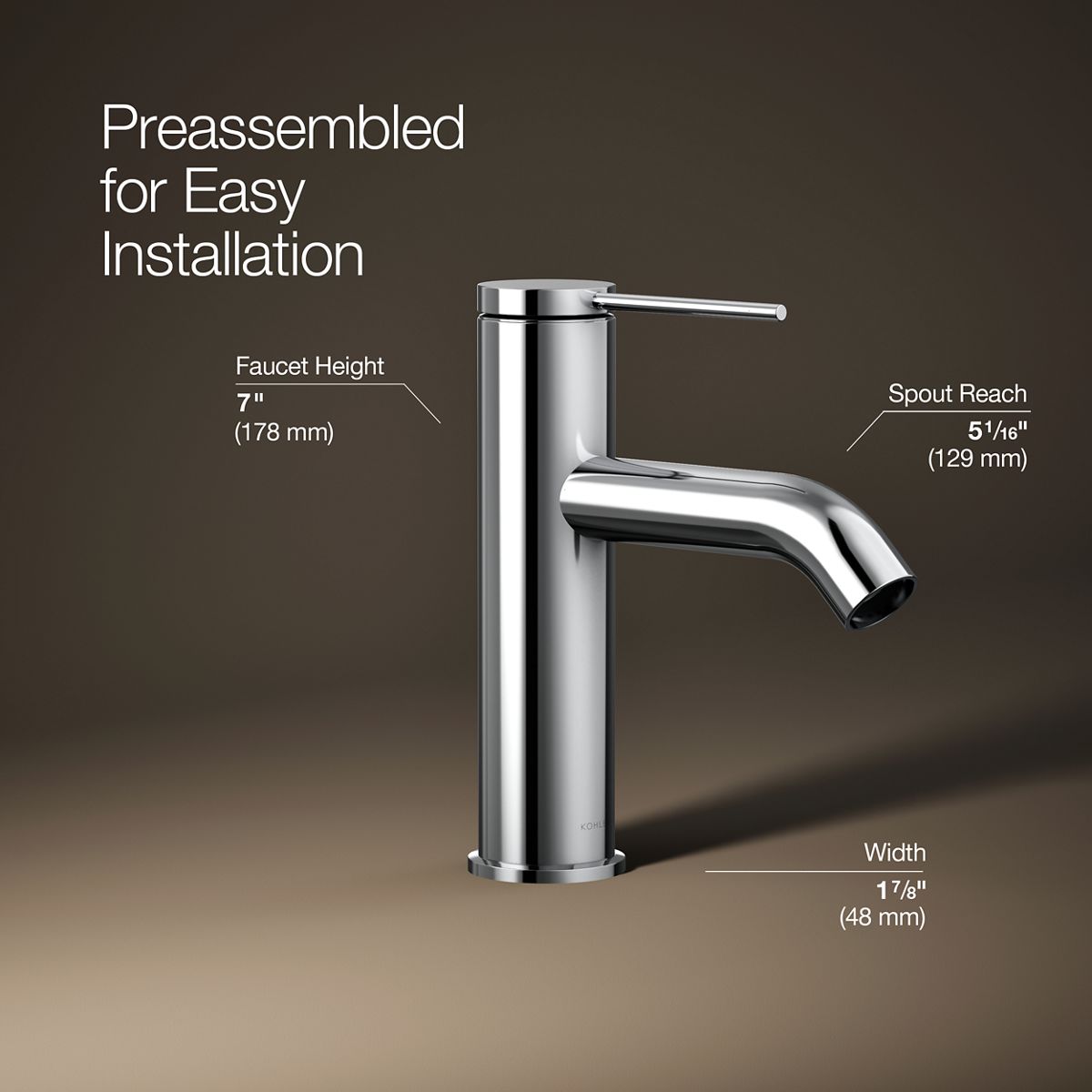KOHLER | 77958-4A | Components™| Single-handle bathroom sink