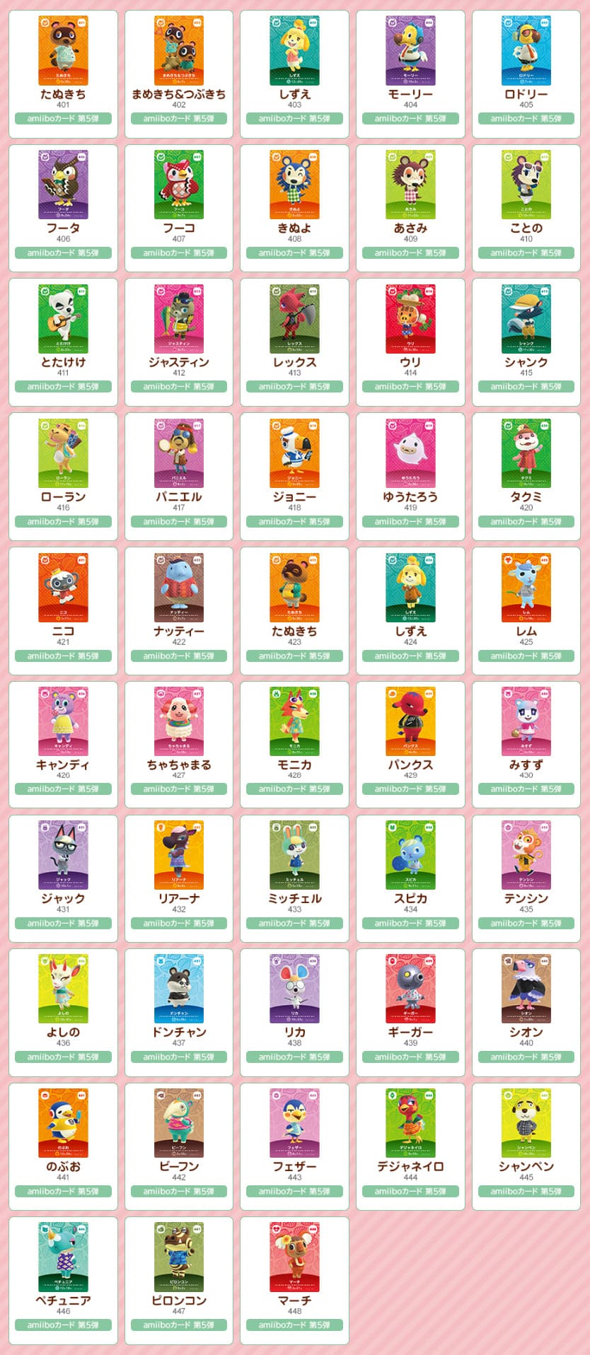 あつ森】どうぶつの森amiiboカード第5弾が11月5日発売 | こころぐゲーム