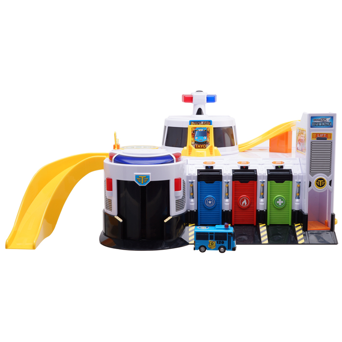 正規品】ちびっこバス タヨ / おしゃべり エレベーター ガレージセット