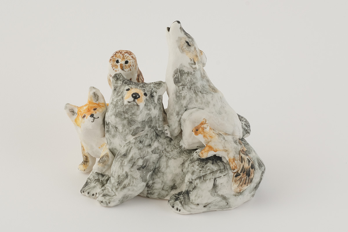 森の動物タワー| 村井陽子| Yoko Muraiアートをもっと身近に これやん