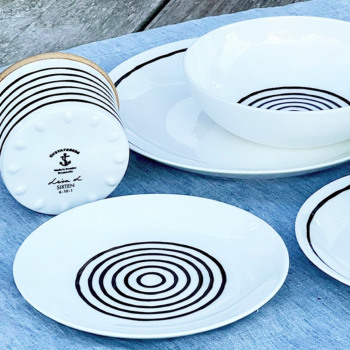 グスタフスベリ × リサ・ラーソン SIXTEN EDGE LINE プレート Φ24cm
