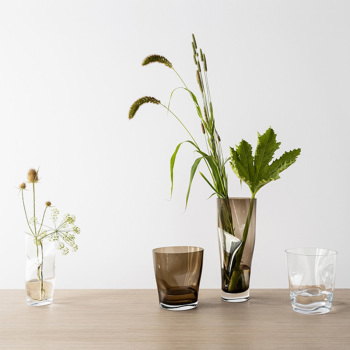 オレフォス Squeeze フラワーベース スモークブラウン L フラワー