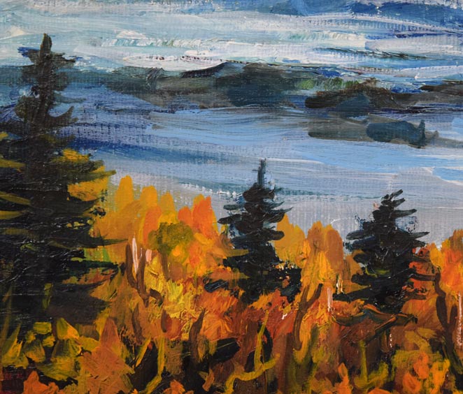 高橋益之「大雪山風景」油絵・SM 絵画買取・販売の小竹美術