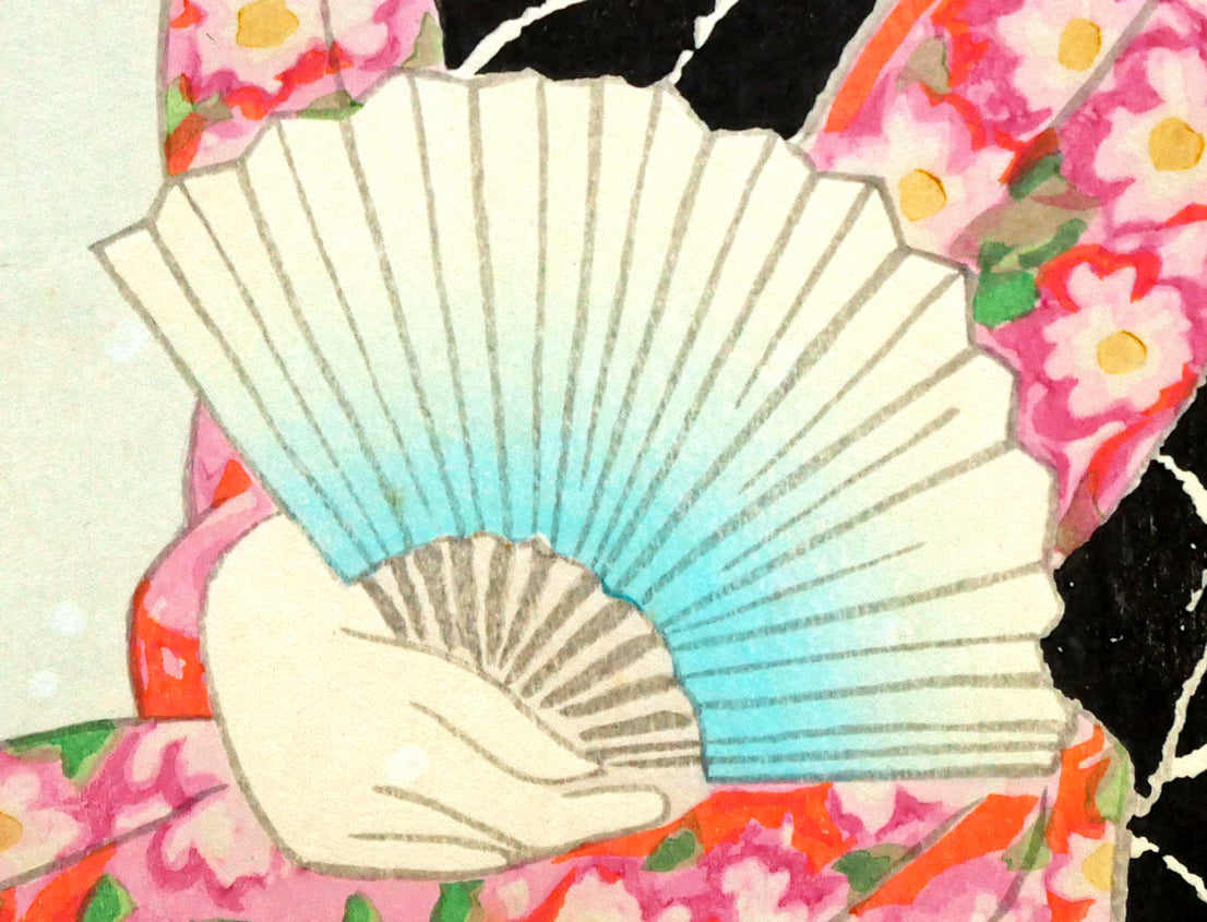 竹久夢二「加茂の露台」木版画 絵画買取・販売の小竹美術