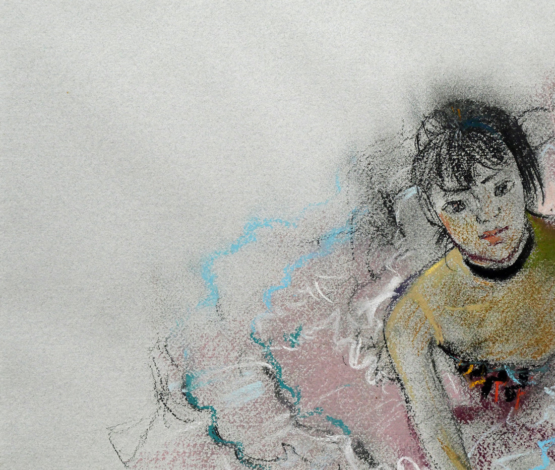 寺井重三「踊り子」パステル画・12号 絵画買取・販売の小竹美術