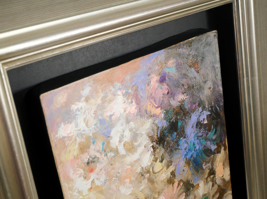 鶴岡義雄「マドモアゼル」油絵・F4号 絵画買取・販売の小竹美術