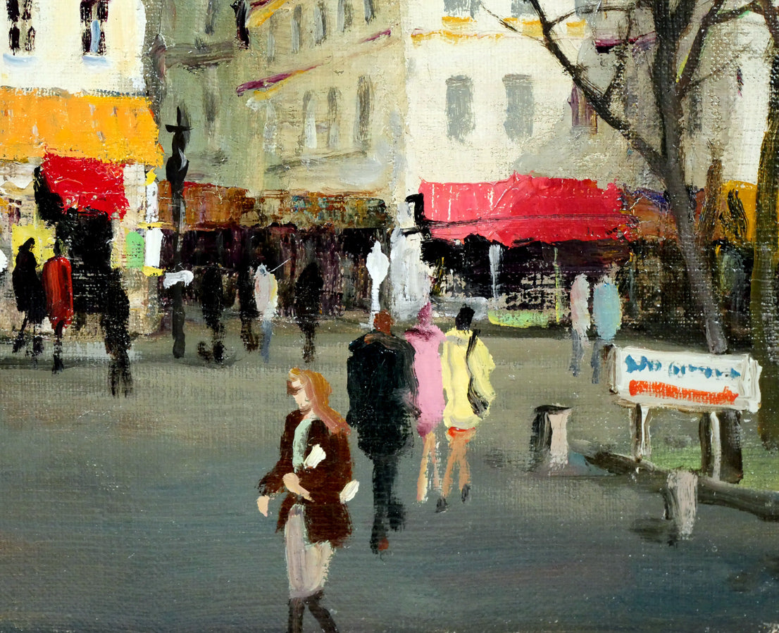 内田晃「パリー風景」油絵・F4号 絵画買取・販売の小竹美術