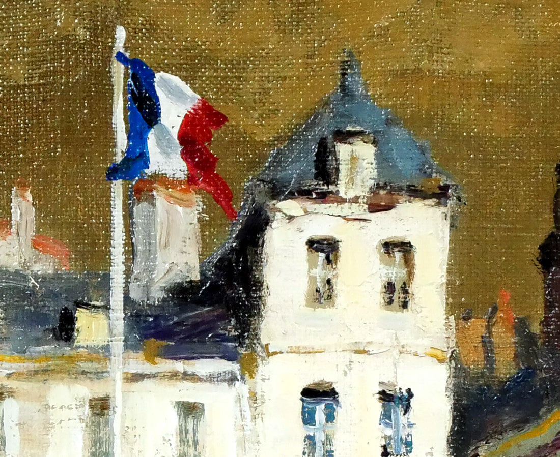内田晃「パリー風景」油絵・F4号 絵画買取・販売の小竹美術