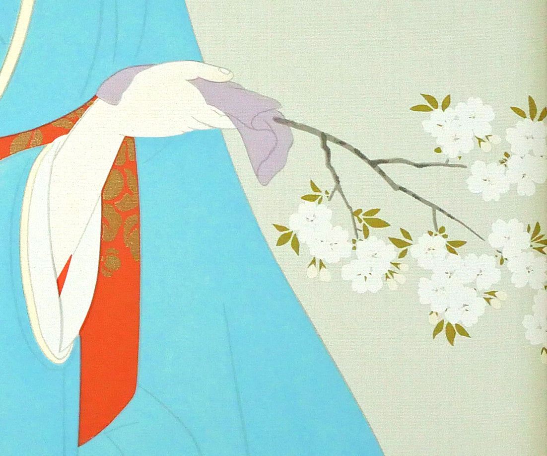 上村松園「春信」シルクスクリーン版画・絹本 絵画買取・販売の小竹美術