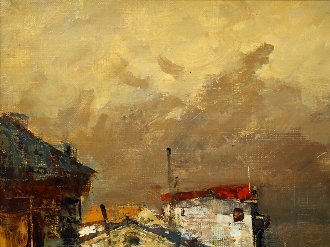 山本巌「午後の房総風景」油絵・F6号 絵画買取・販売の小竹美術