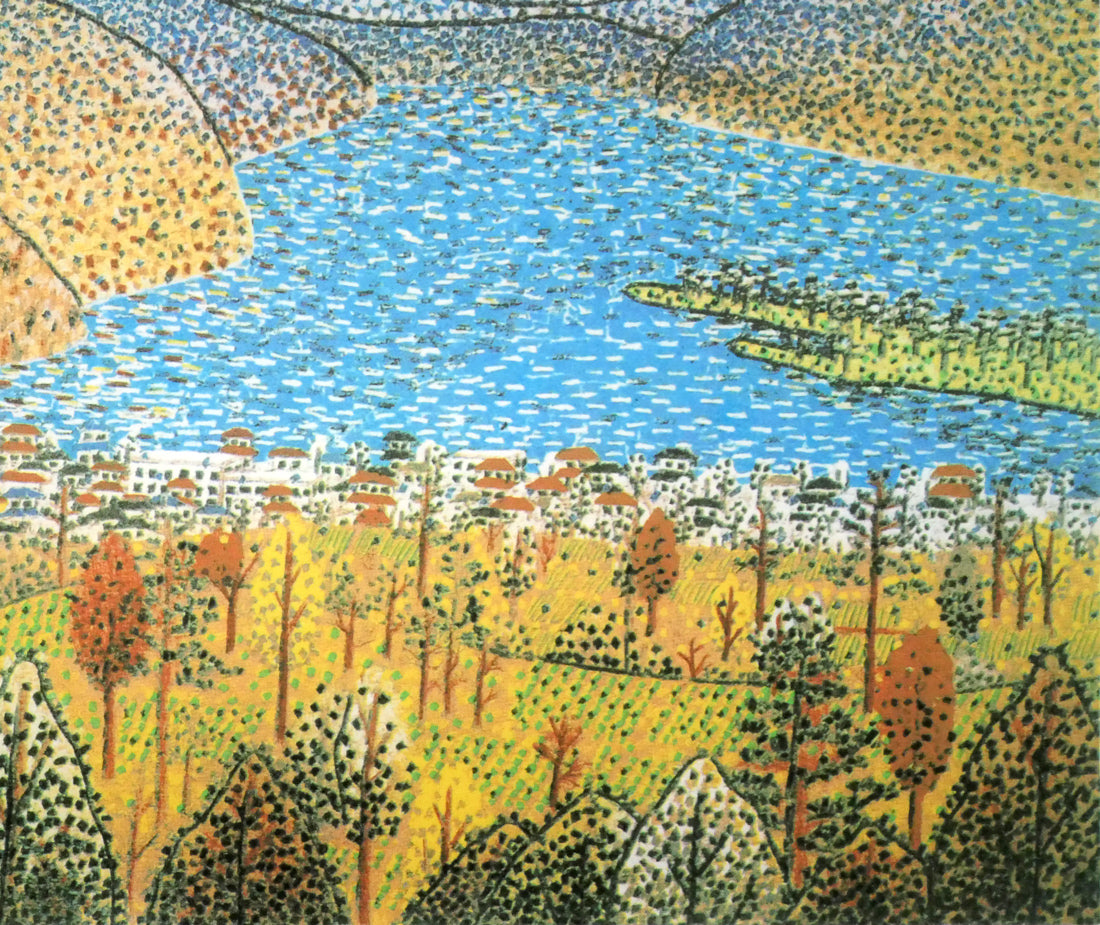 山下清「日本平よりの富士」リトグラフ 絵画買取・販売の小竹美術