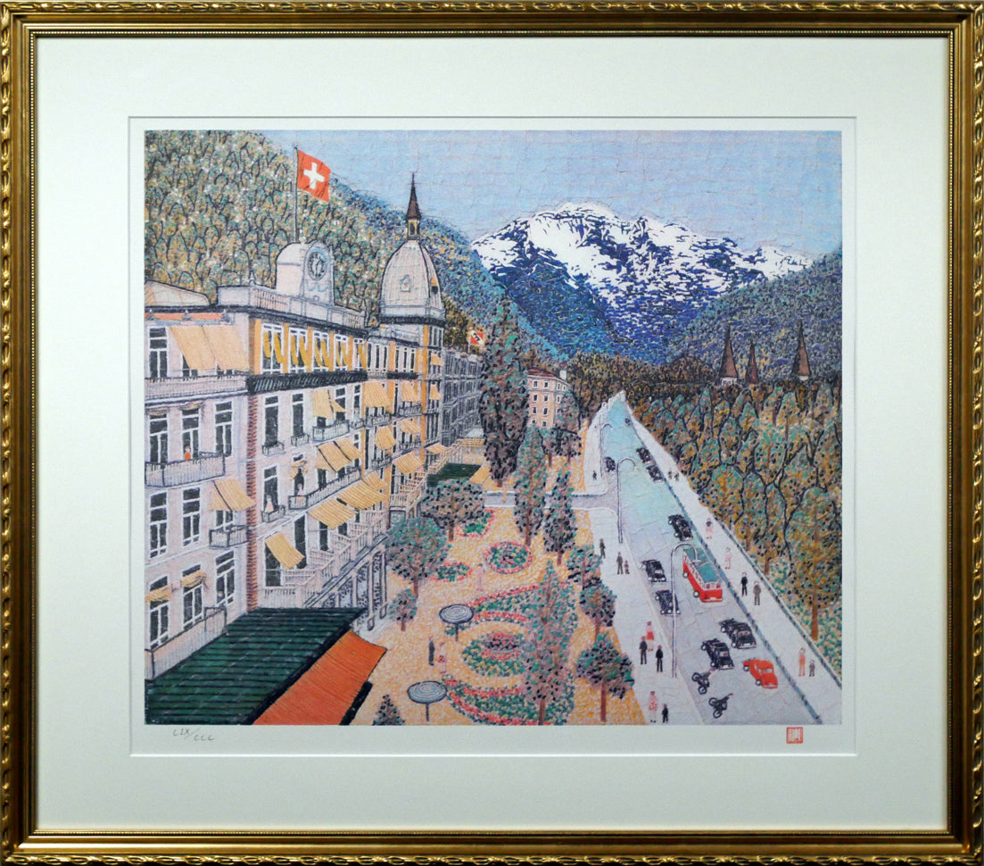 山下清「富田林の花火」リトグラフ 絵画買取・販売の小竹美術