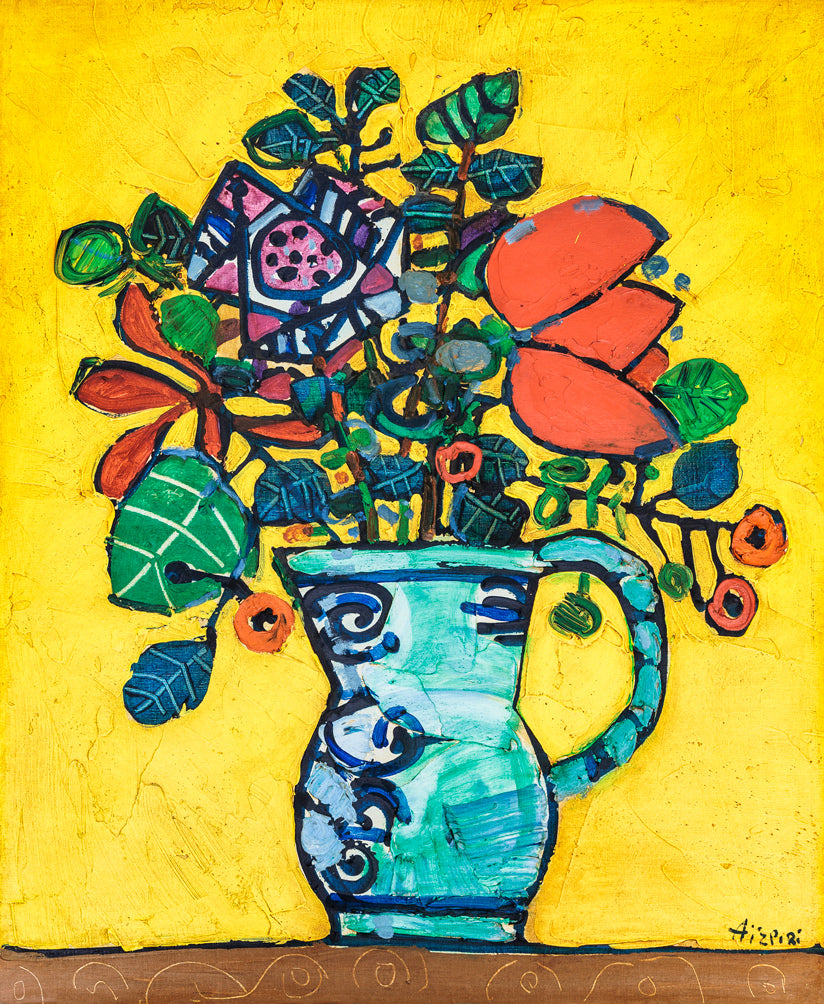 ポール・アイズピリ(Paul AIZPIRI)「花束（Bouquet de fleurs）」油絵