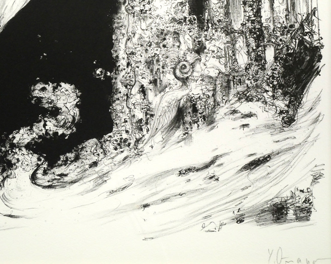 天野喜孝「蒼い月」リトグラフ 絵画買取・販売の小竹美術