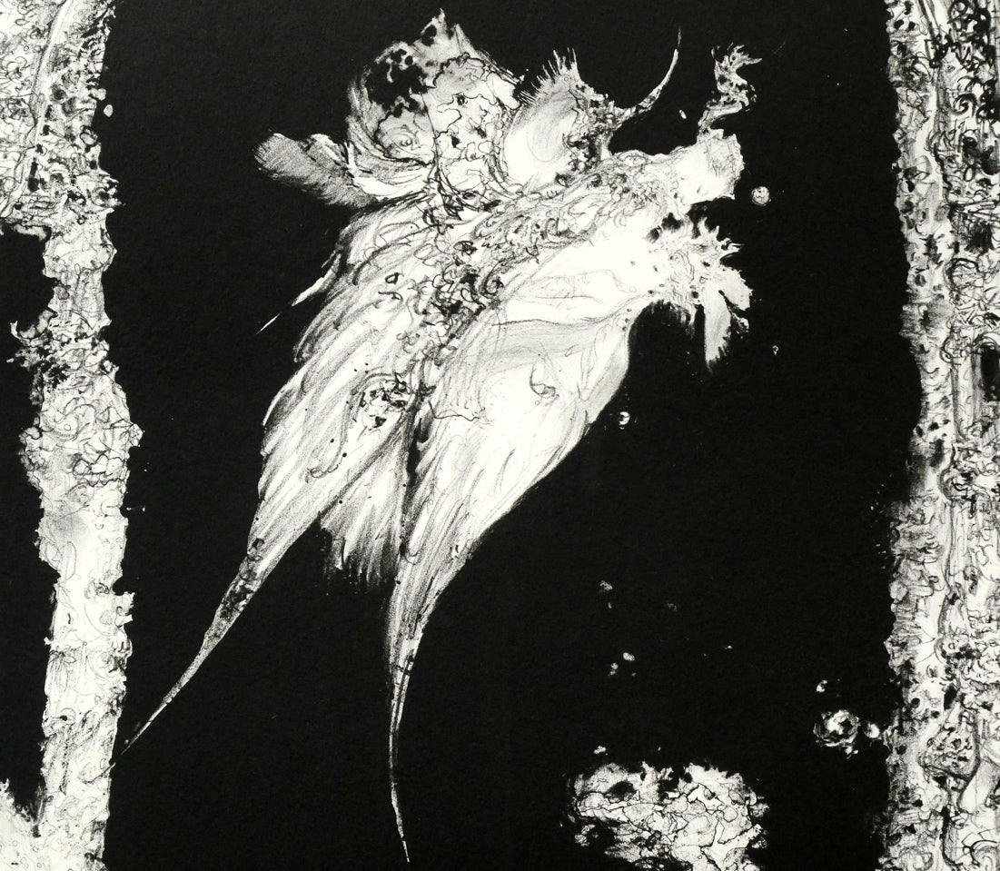 天野喜孝「蒼い月」リトグラフ 絵画買取・販売の小竹美術