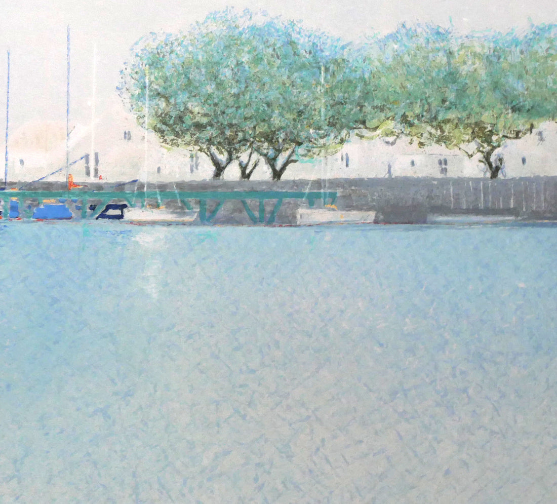 アンドレ ブーリエ（Andre BOURRIE）「港のきらめき」リトグラフ 絵画