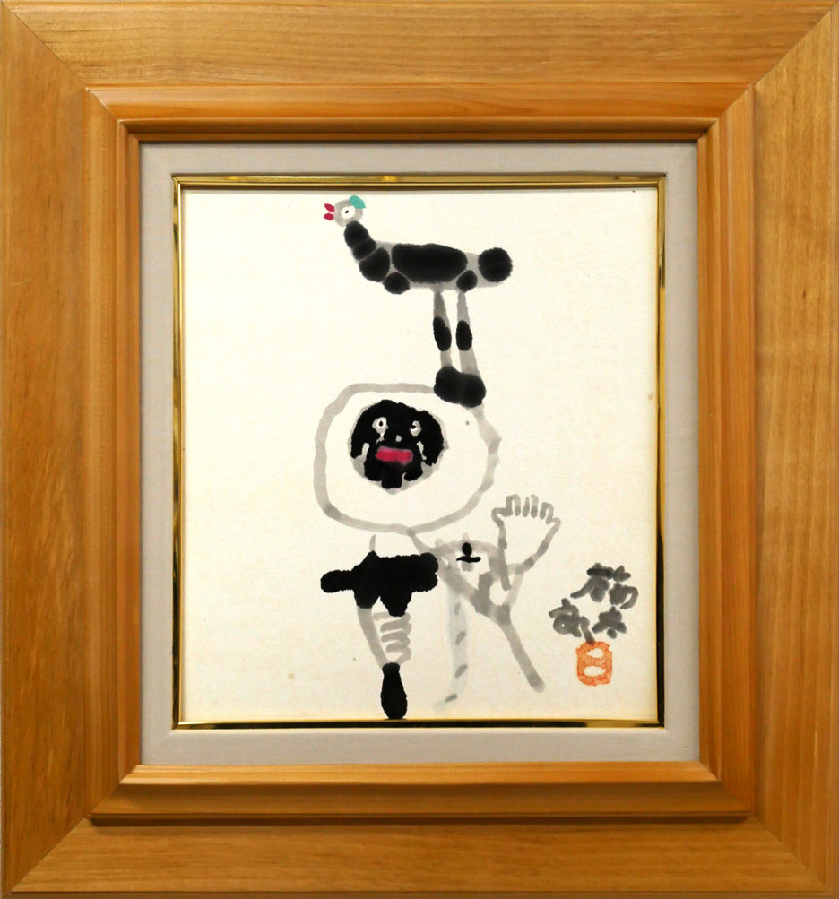 河本正「早春」日本画・P10号 絵画買取・販売の小竹美術