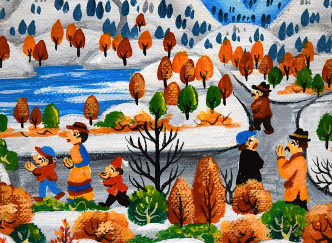 ビンカシワ「オーイ、待っておくれ（サンタ）」油絵・F0号 絵画買取