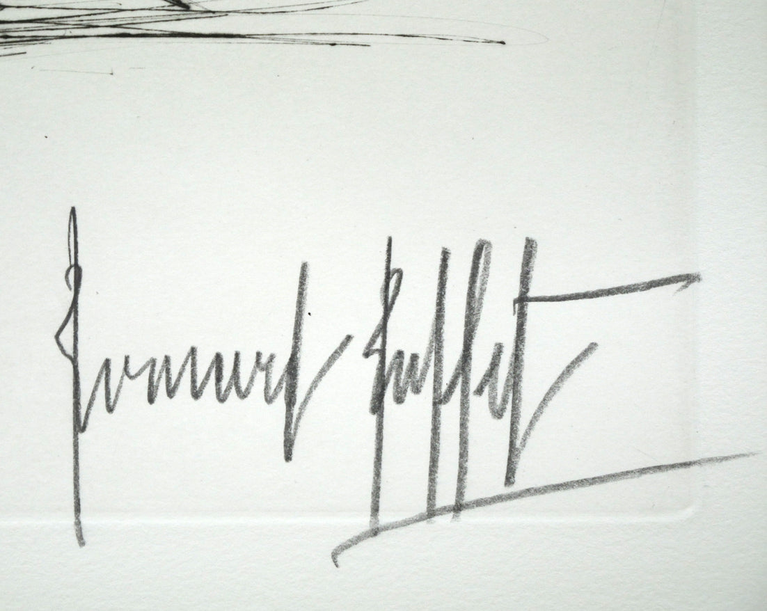 ベルナール ビュッフェ（Bernard BUFFET）「平底漁船」ドライポイント