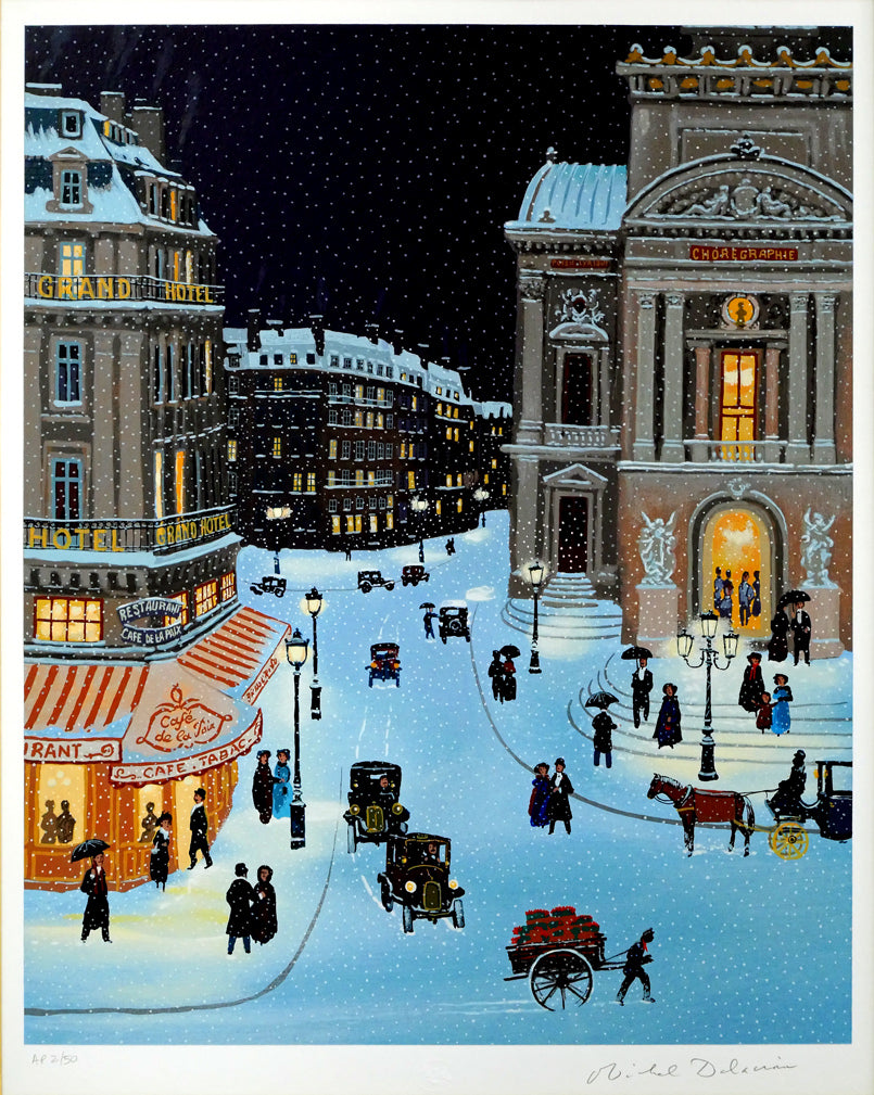 ミッシェル ドラクロワ（Michel DELACROIX）「オペラ座付近：「少年