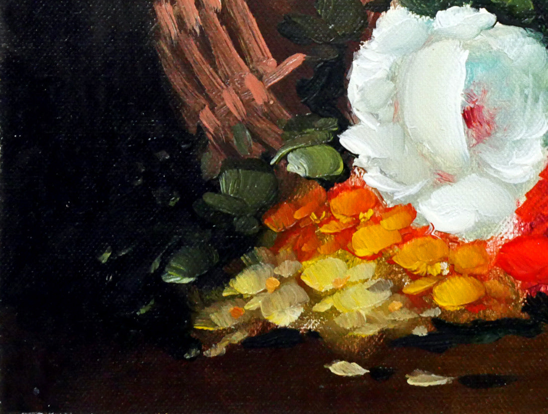 FERRER「薔薇」油絵・F3号 絵画買取・販売の小竹美術