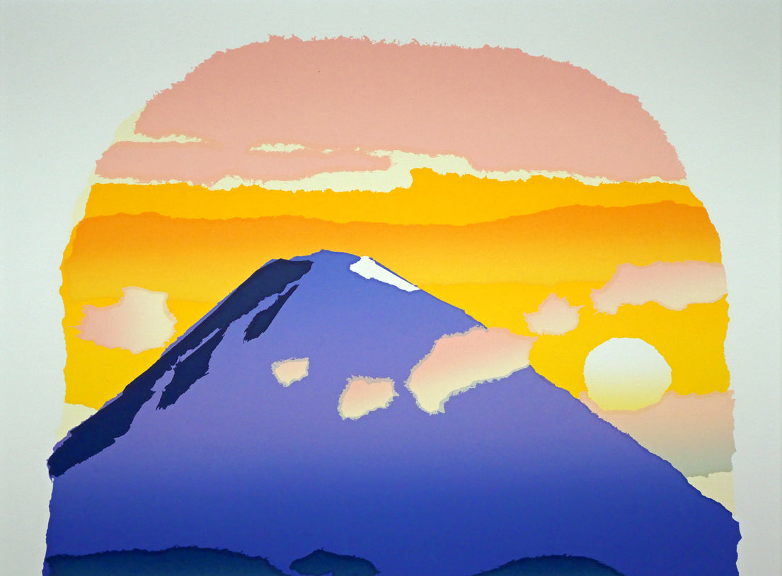 藤倉英幸「羊蹄山」シルクスクリーン版画 絵画買取・販売の小竹美術