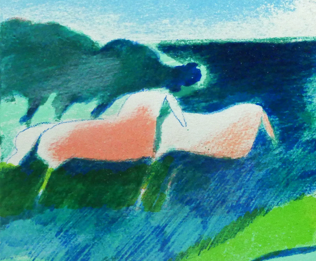 ポール ギヤマン（Paul Guiramand）「木の下の音楽会」リトグラフ 絵画