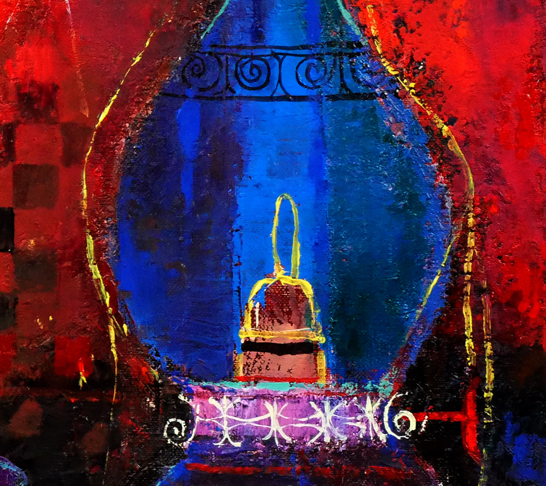 早川義孝「アトリエの中で」油絵・F10号 絵画買取・販売の小竹美術